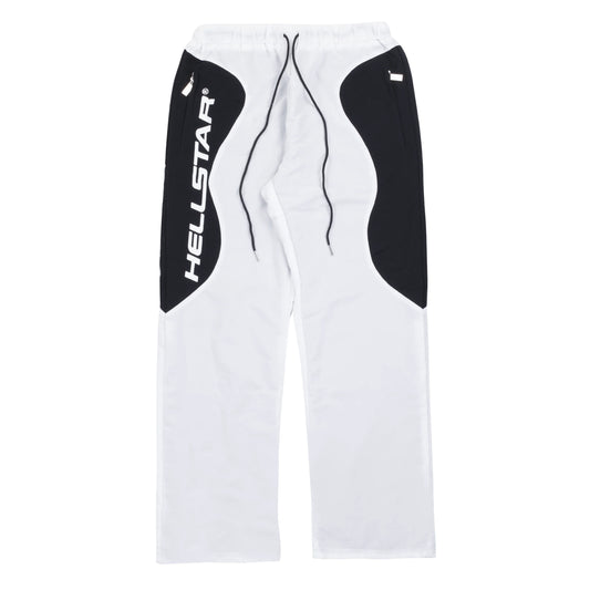 Hellstar Contrast Panal Trackpants (White)